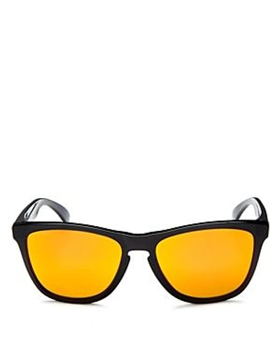 Shop Oakley Men's Frogskins Prizm Polarized Mirrored Square Sunglasses, 54mm In Black/ruby
