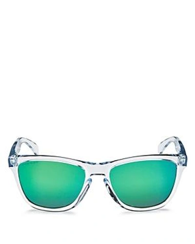 Shop Oakley Men's Frogskins Prizm Polarized Mirrored Square Sunglasses, 54mm In Crystal/jade