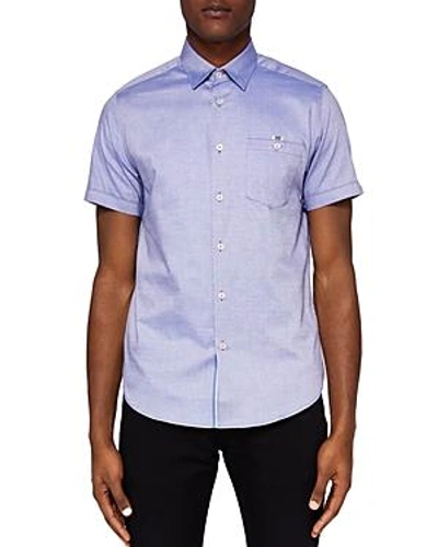 Shop Ted Baker Wallo Regular Fit Oxford Button-down Shirt In Blue