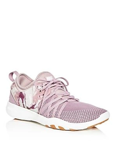 Shop Nike Women's Free Tr 7 Lace Up Sneakers In Plum Fog