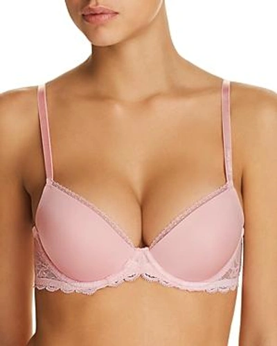 Shop Calvin Klein Seductive Comfort Lace Demi Lift Convertible Bra In Attract Pink