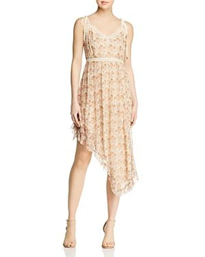 Shop Paige Aubrey Asymmetric Floral Dress In Desert Sunrise Floral