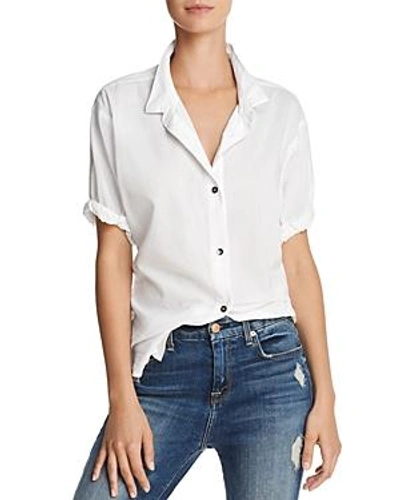 Shop Splendid Short Sleeve Boyfriend Shirt In White