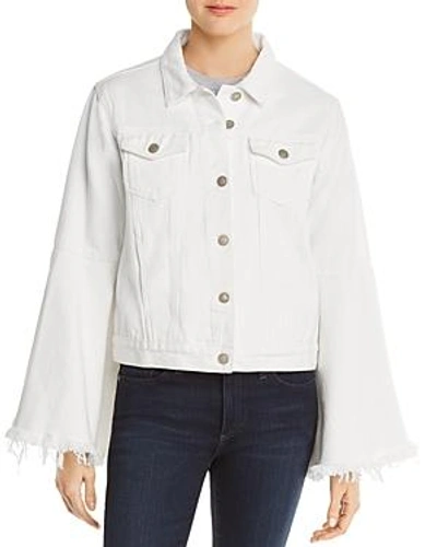 Shop Glamorous Cropped Denim Jacket In White