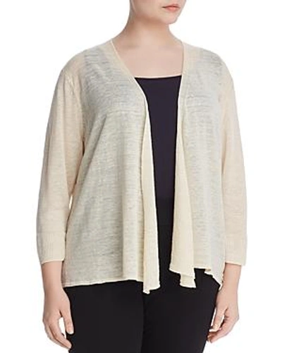 Shop Nic And Zoe Plus Nic+zoe Plus Sheer Four-way Cardigan In Sandshell