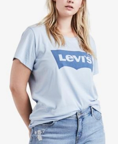 Shop Levi's Plus Size Graphic Logo T-shirt In Cashmere Blue