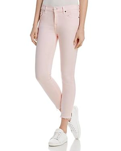 Shop 7 For All Mankind Ankle Skinny Jeans In Pink Sunrise