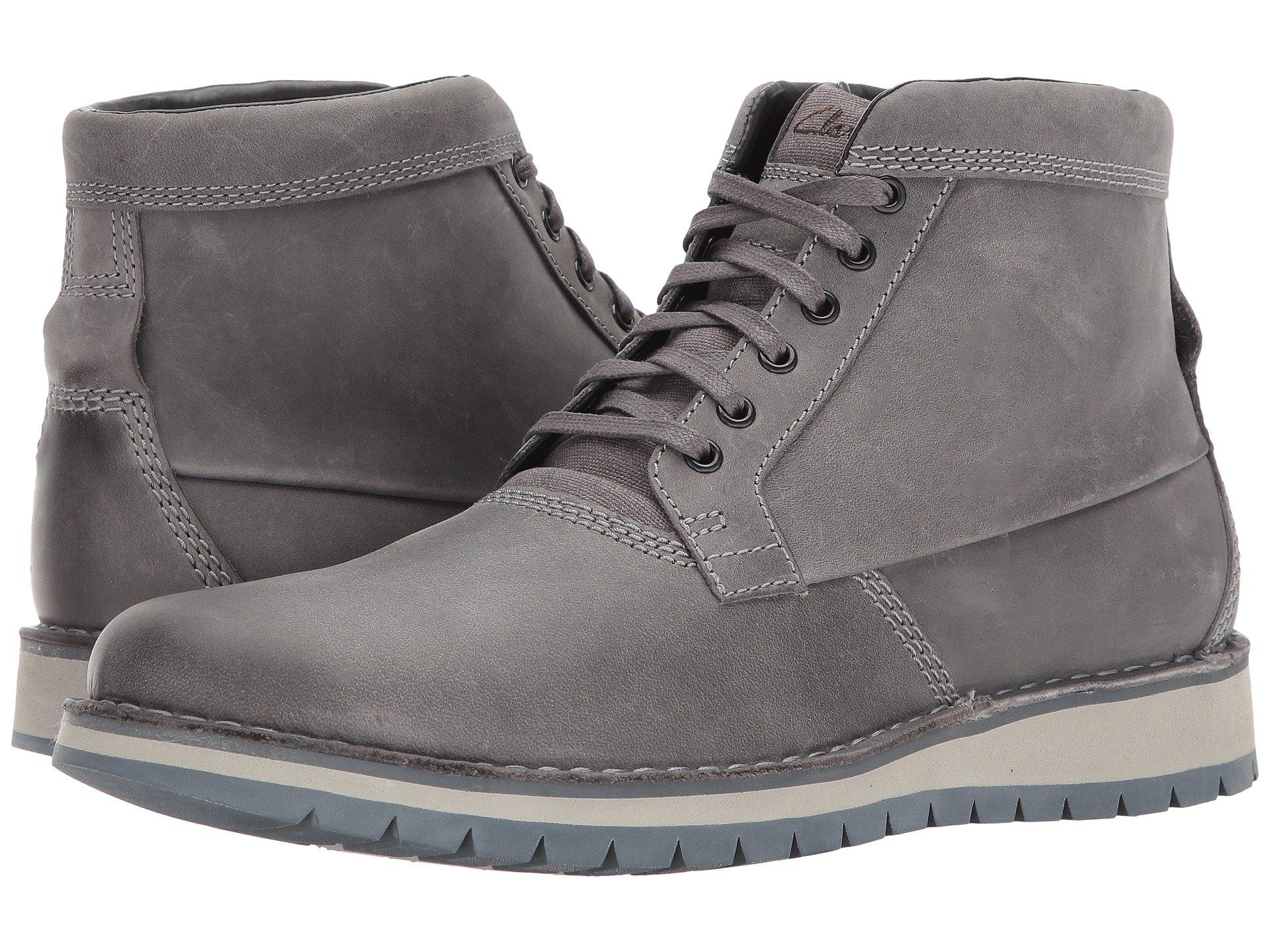 Clarks Varby Top In Dark Grey Leather 