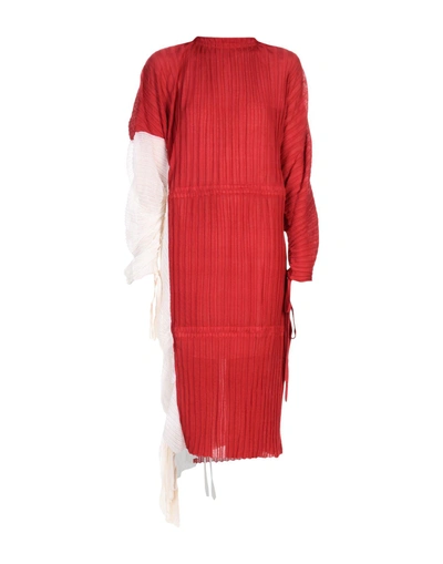 Shop Marni Knee-length Dresses In Brick Red
