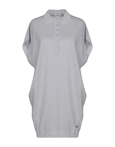 Shop Kenzo Short Dress In Light Grey
