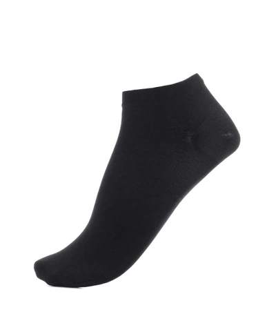 Shop Wolford Cotton-blend Sneaker Socks In Llack