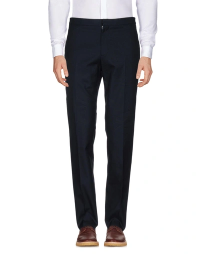 Shop Maison Margiela Casual Pants In Dark Blue