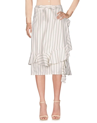 Shop Jw Anderson 3/4 Length Skirt In Ivory