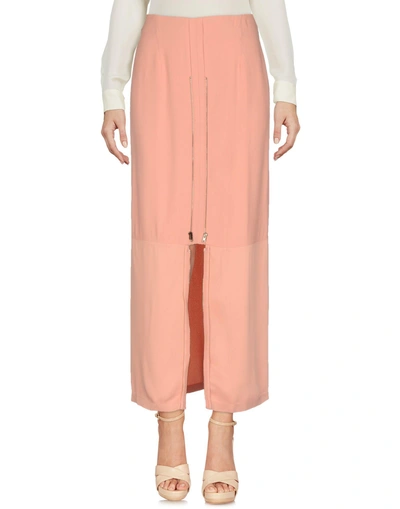 Shop Maison Margiela Knee Length Skirt In Salmon Pink