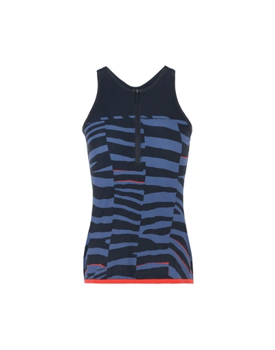 Shop Adidas By Stella Mccartney Tops In Slate Blue