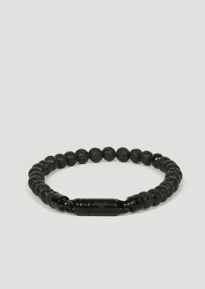 Shop Emporio Armani Bracelets - Item 50207946 In Black