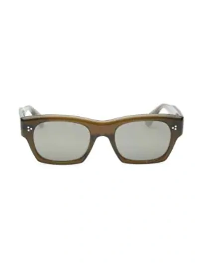 Shop Oliver Peoples 51mm Square Sunglasses In Green