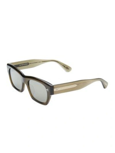 Shop Oliver Peoples 51mm Square Sunglasses In Green