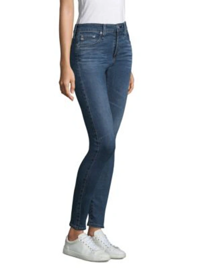 Shop Ag Farah Hi-rise Skinny Ankle Jeans In 10 Years Sea Mist