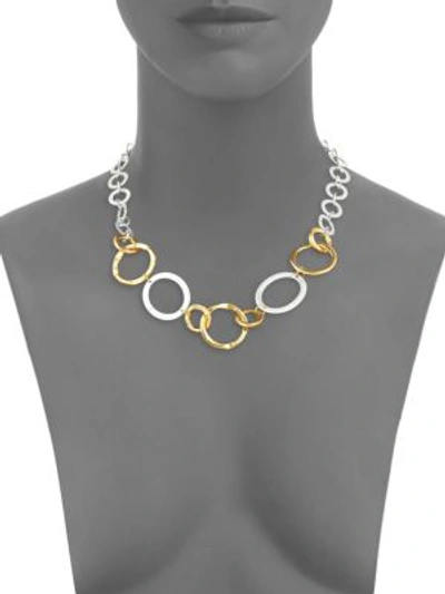 Shop Stephanie Kantis Leader Two-tone 18k Goldplated & Sterling Silver Necklace In Multi