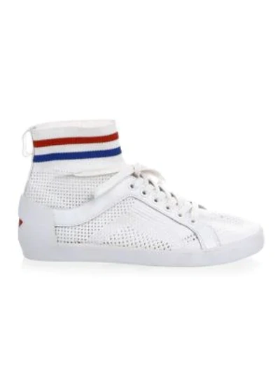 Shop Ash Ninja Perforated Sneakers In White