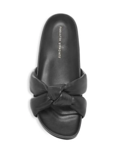 Shop Loeffler Randall Gertie Leather Slides In Black