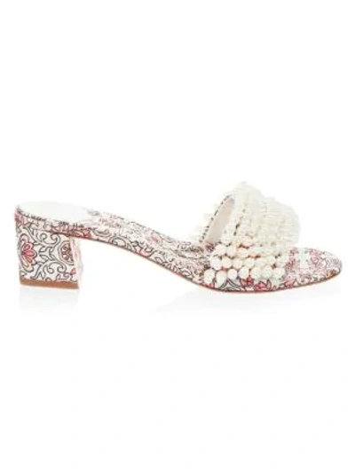 Tory Burch Tatiana Faux Pearl Slides In Garden ModeSens