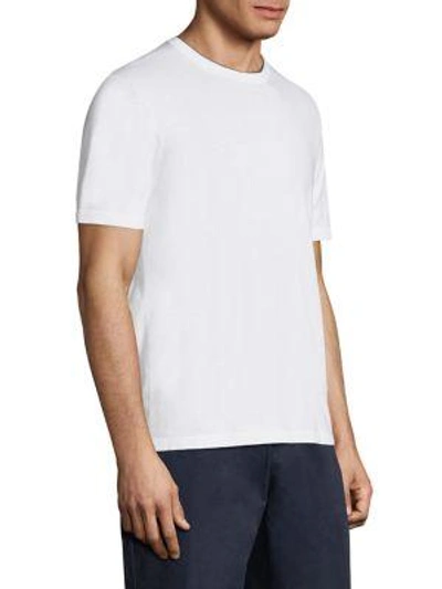 Shop Michael Kors Tipped Short Sleeve Tee In White