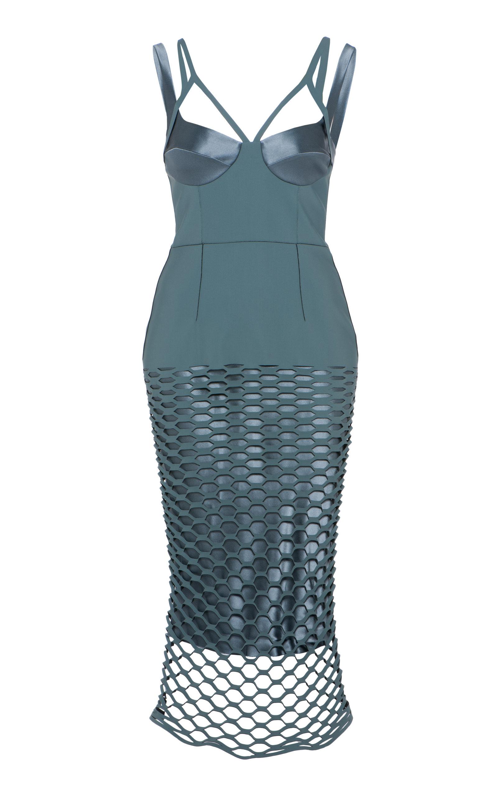 Dion Lee Honeycomb Perf Dress In Blue | ModeSens