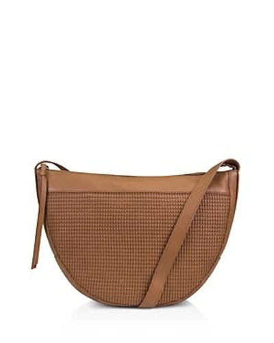 Shop Kooba Curacao Leather Shoulder Bag In Honey/gunmetal