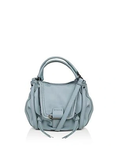 Shop Kooba Mini Jonnie Crossbody In Ocean/gunmetal