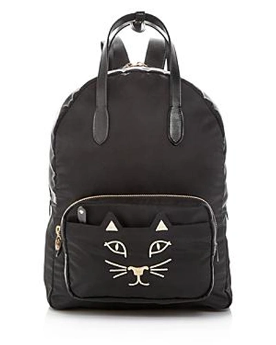 Shop Charlotte Olympia Purrrfect Backpack In Black