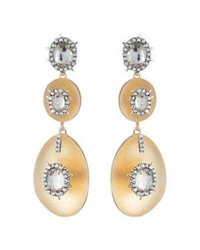 Shop Alexis Bittar Double Lucite Drop Earrings In Gold/silver