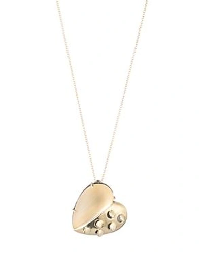 Shop Alexis Bittar Grater Heart Pendant Necklace, 16 In Gold