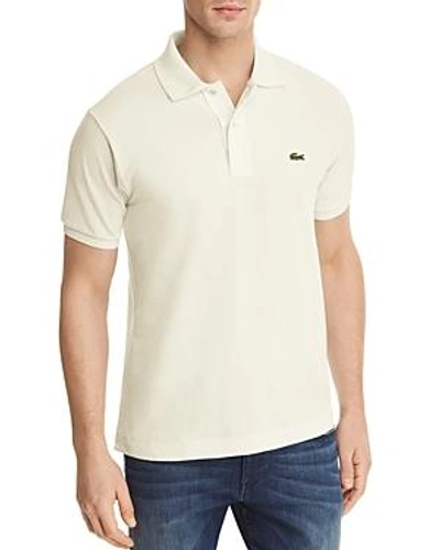 Shop Lacoste Short Sleeve Pique Polo Shirt - Classic Fit In Vanilla