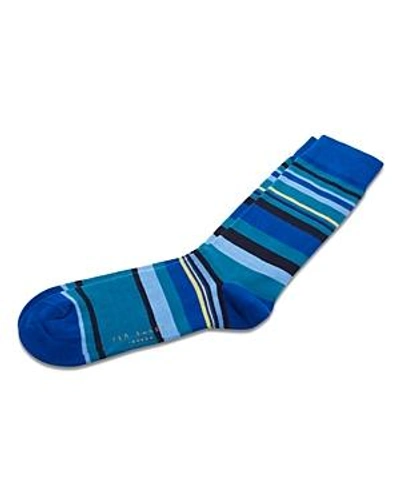 Shop Ted Baker Harisli Stripe Socks In Blue