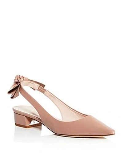 Shop Kate Spade New York Women's Lucia Patent Leather Slingback Block Heel Pumps In Fawn