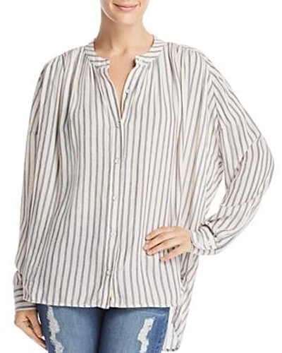 Shop Splendid Painters Striped Blouse In Off White
