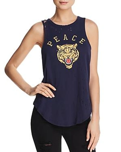 Shop Chaser Tiger Muscle Tee In Avalon Blue