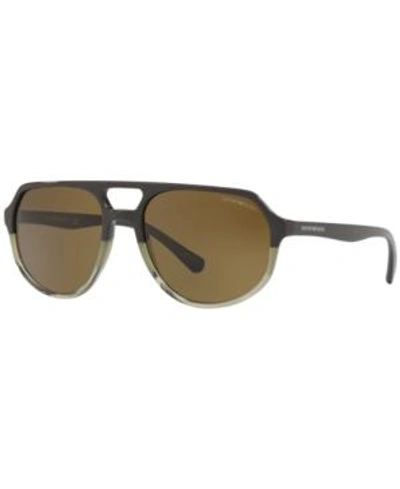 Shop Emporio Armani Sunglasses, Ea4111 In Brown/green