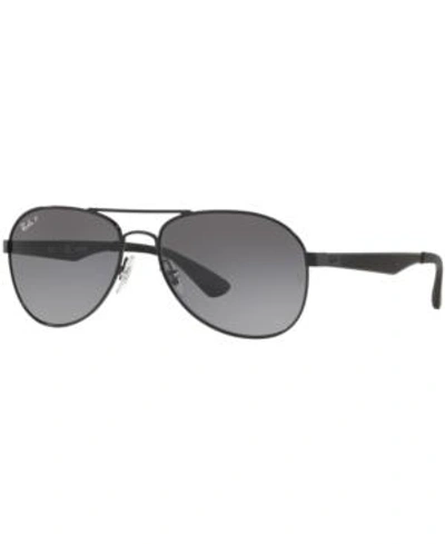Shop Ray Ban Ray-ban Polarized Sunglasses, Rb3549 In Gray Gradient Polar/black