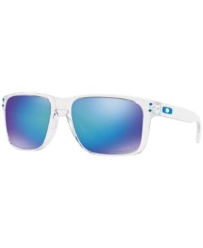 Shop Oakley Polarized Sunglasses, Oo9417 Holbrook Xl In Clear / Red Mirror Polar