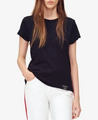 Shop Calvin Klein Jeans Est.1978 Cotton Crew-neck T-shirt In Black