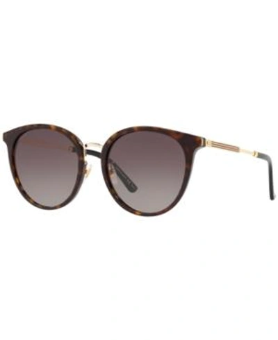 Shop Gucci Sunglasses, Gg0204sk In Brown / Brown Gradient