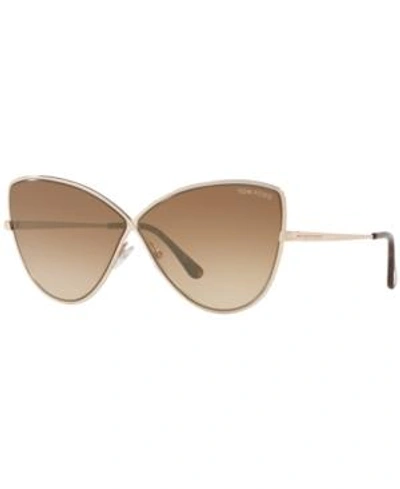 Shop Tom Ford Sunglasses, Elise-02 In Pink / Brown