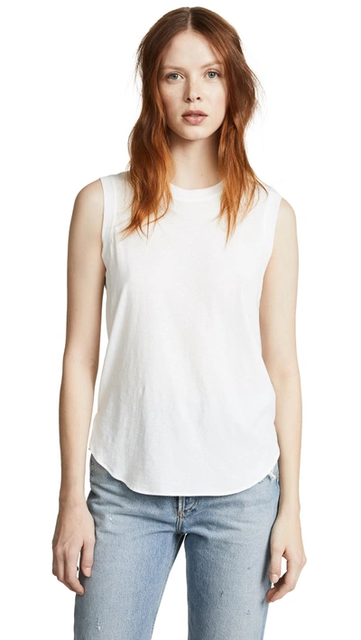 Shop James Perse Easy Muscle Tank Top In White