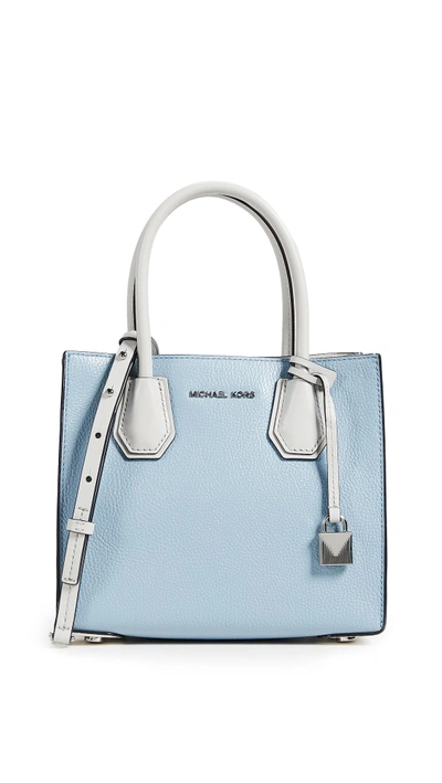 Shop Michael Michael Kors Medium Mercer Messenger Bag In Blue Multi