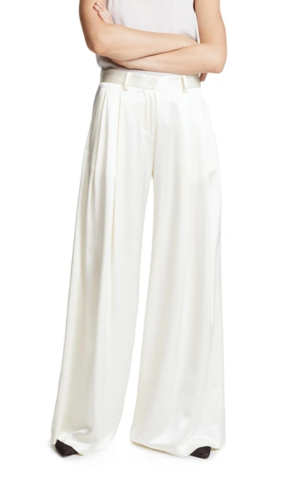 Shop Nili Lotan Seville Pants In Ivory