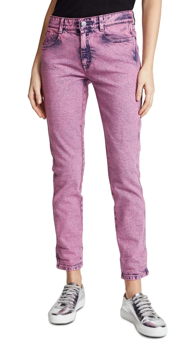 Shop Stella Mccartney The Skinny Boyfriend Jeans In Fuchsia