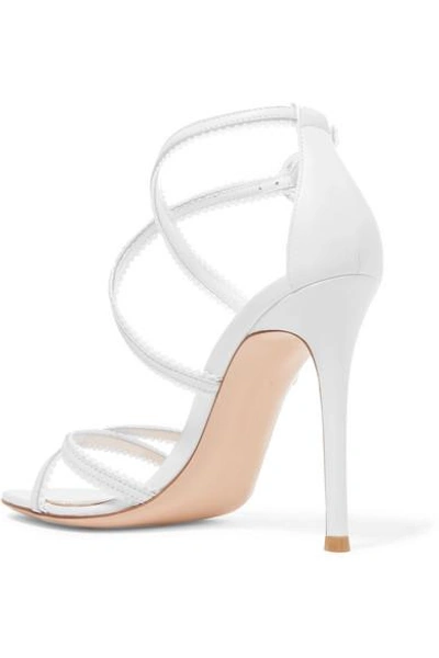 Shop Gianvito Rossi 100 Leather Sandals In White